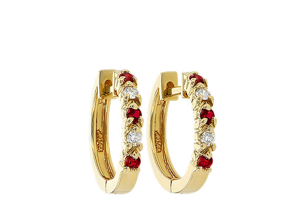 A019-12293: EARRINGS .17 RUBY .26 TGW