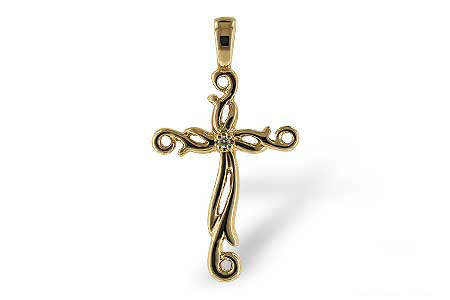 A024-58675: CROSS PENDANT .01 BR