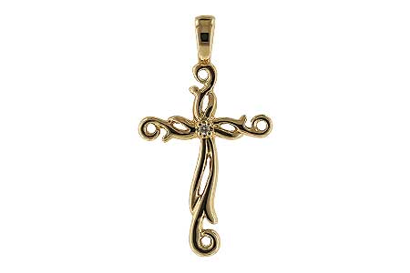 A024-58675: CROSS PENDANT .01 BR