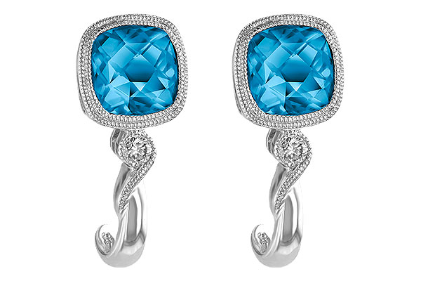 A205-52357: EARR 2.10 BLUE TOPAZ 2.14 TGW