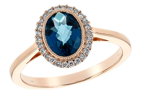 A207-28657: LDS RG 1.27 LONDON BLUE TOPAZ 1.42 TGW