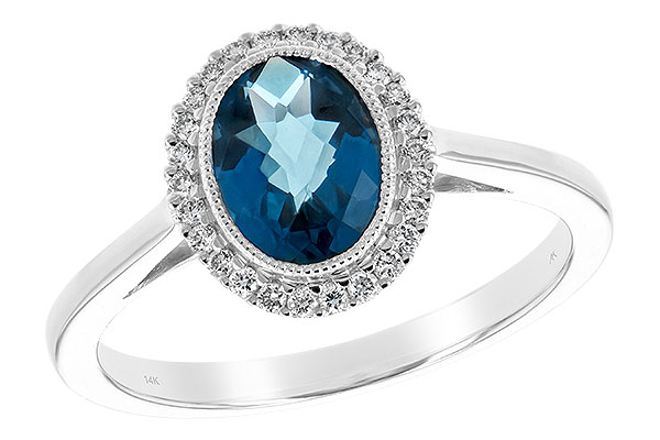 A207-28657: LDS RG 1.27 LONDON BLUE TOPAZ 1.42 TGW