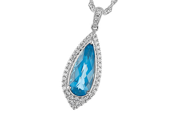 A207-30475: NECK 2.40 BLUE TOPAZ 2.65 TGW