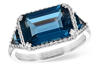 A208-20493: LDS RG 4.60 TW LONDON BLUE TOPAZ 4.82 TGW (12x8MM)