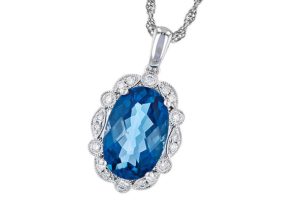 A290-99593: NECK 3.60 LONDON BLUE TOPAZ 3.77 TGW (12x8MM LBT)