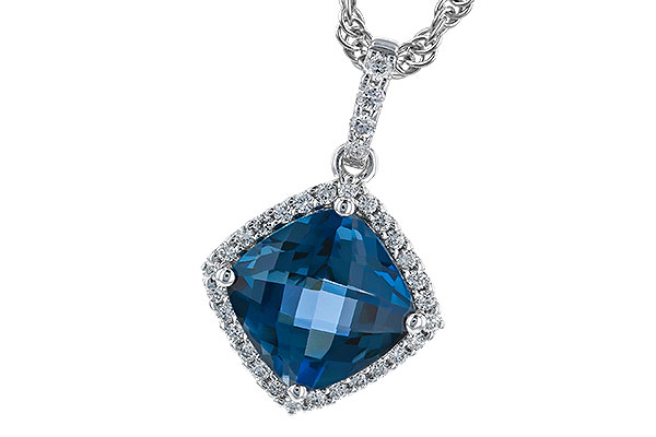 A291-85948: NECK 1.09 LONDON BLUE TOPAZ 1.20 TGW