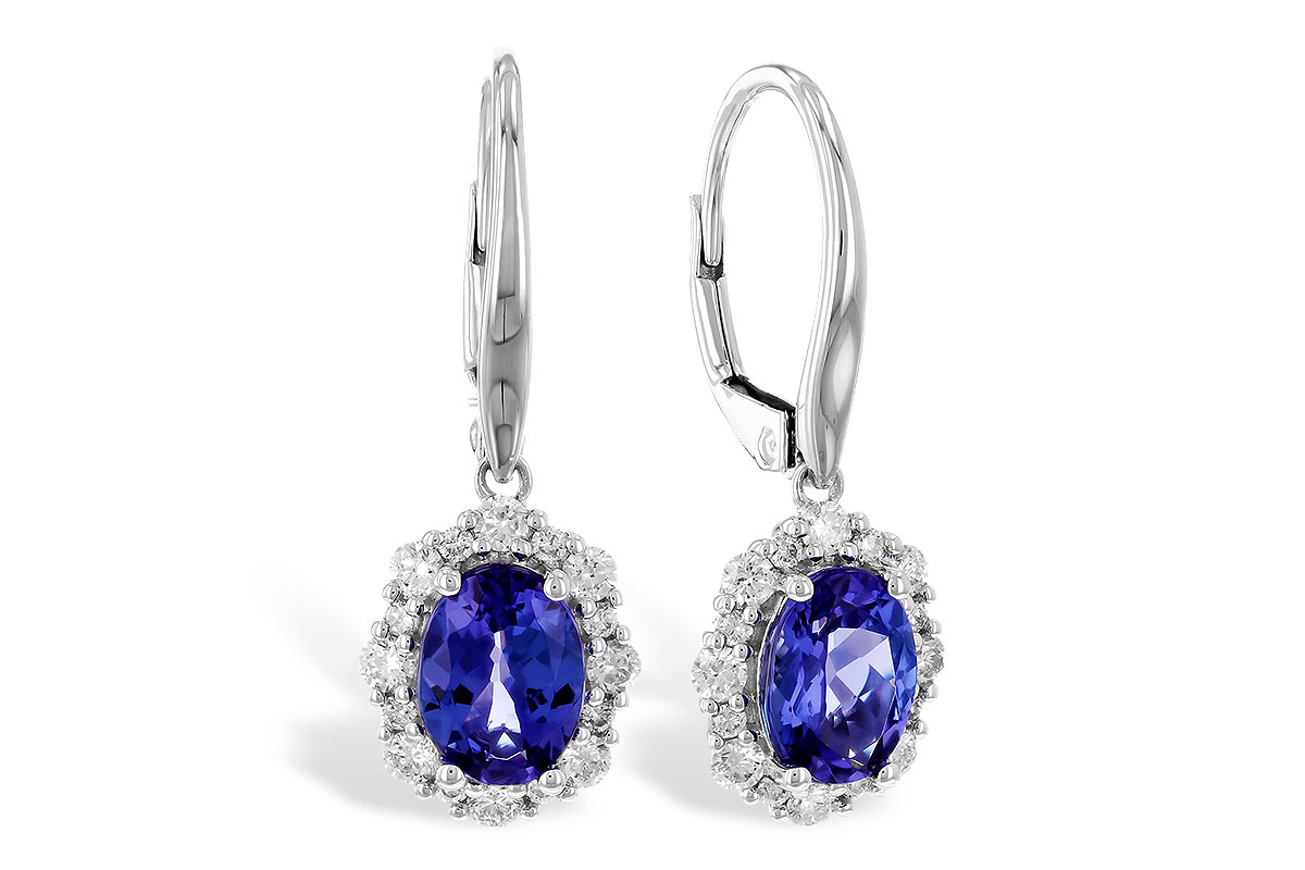 A291-86820: EARR 1.28 TW TANZANITE 1.72 TGW (7x5 OVAL)