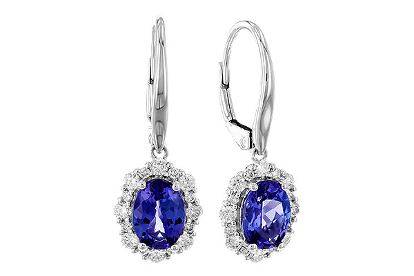 A291-86820: EARR 1.28 TW TANZANITE 1.72 TGW (7x5 OVAL)