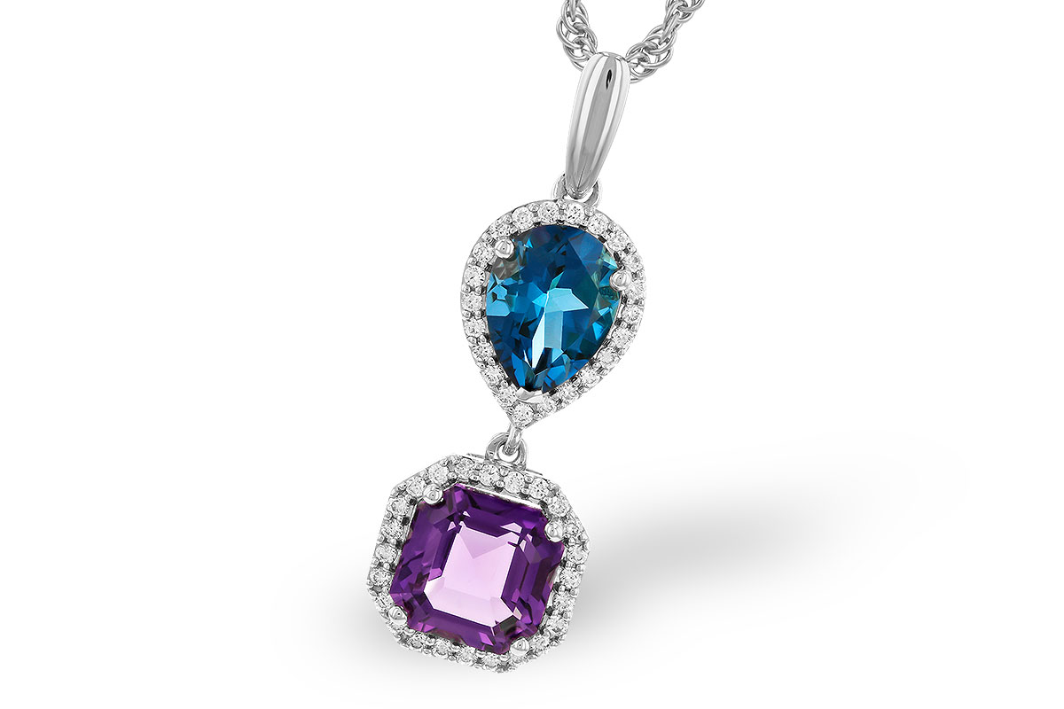 A291-86848: NECKLACE 2.50 SEMI-PREC (AMY,LBT) 2.66 TGW