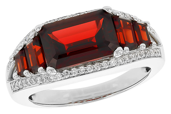 A291-86857: LDS RG 4.20 TW GARNET 4.45 TGW