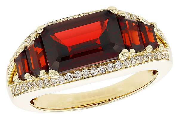 A291-86857: LDS RG 4.20 TW GARNET 4.45 TGW