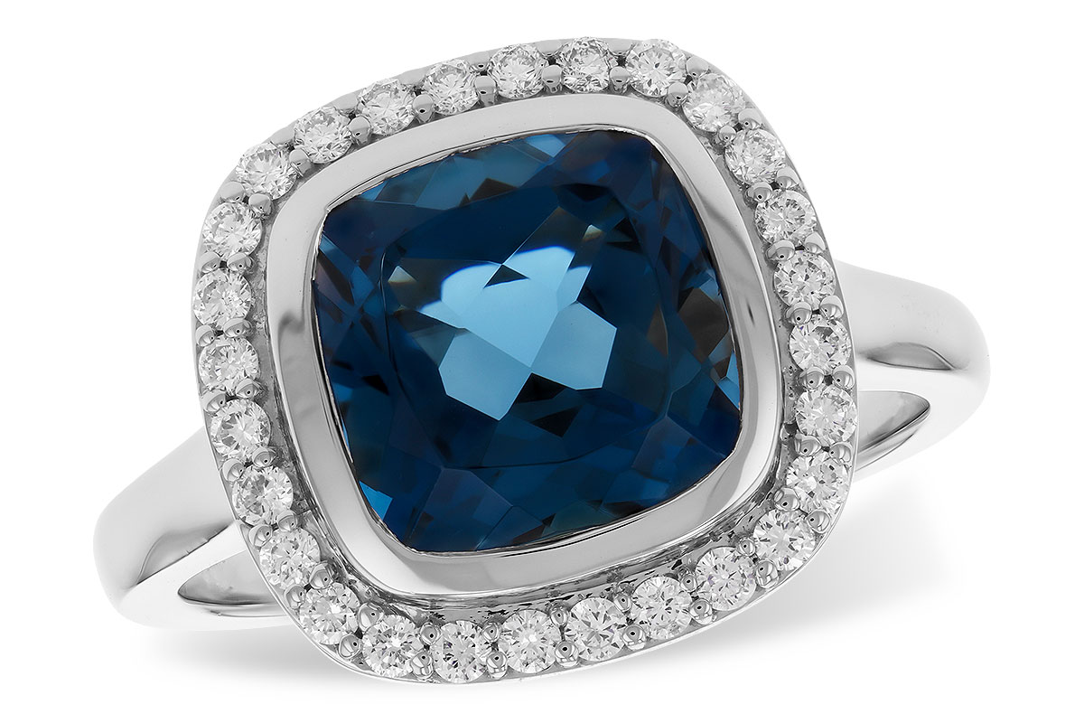 A291-88666: LDS RG 3.85 LONDON BLUE TOPAZ 4.15 TGW (9MM LBT)