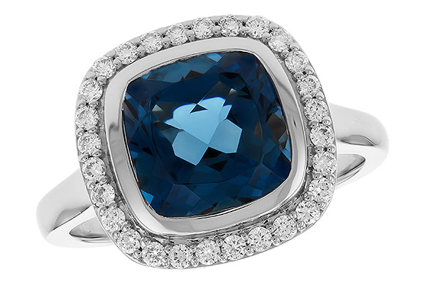 A291-88666: LDS RG 3.85 LONDON BLUE TOPAZ 4.15 TGW (9MM LBT)