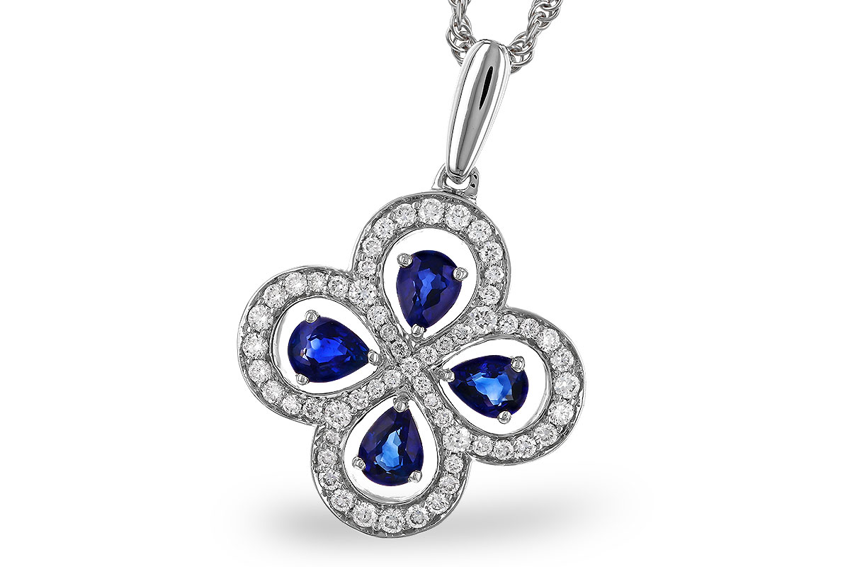 A292-75039: NECKLACE .68 SAPPHIRE TW .96 TGW