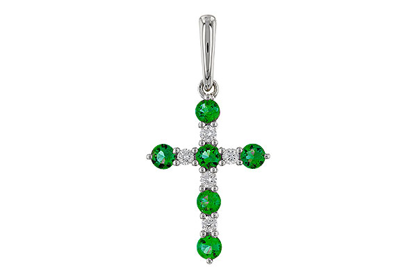 A292-75048: PENDANT .27 TW EMERALD .35 TGW