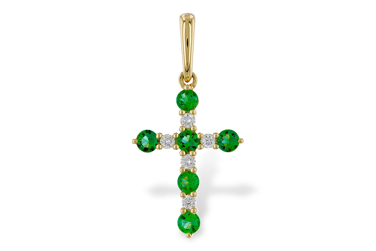 A292-75048: PENDANT .27 TW EMERALD .35 TGW