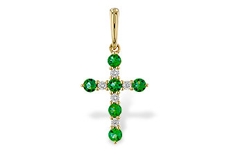 A292-75048: PENDANT .27 TW EMERALD .35 TGW
