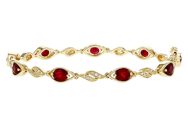 A292-75084: BRACELET 3.68 RUBY 3.92 TGW (7")
