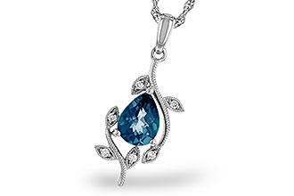 A292-76875: NECK 1.20 LONDON BLUE TOPAZ 1.25 TGW (8x6MM LBT)