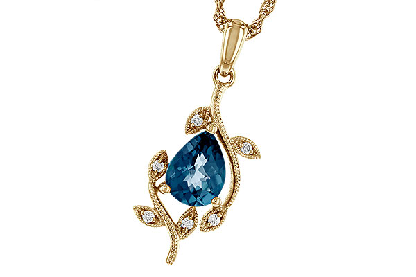A292-76875: NECK 1.20 LONDON BLUE TOPAZ 1.25 TGW (8x6MM LBT)
