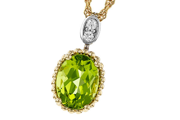 A292-80520: NECKLACE 1.22 PERIDOT 1.25 TGW (8x6MM OV)