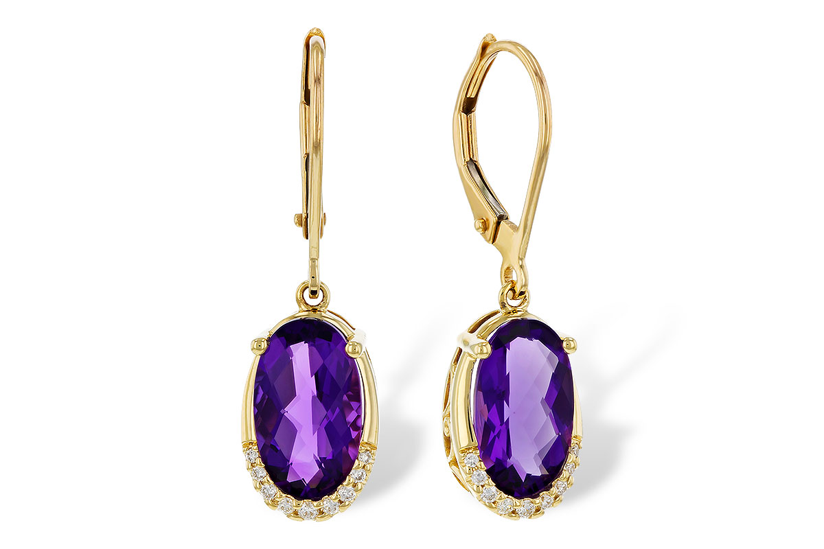 A292-80539: EARRINGS 2.70 TW AMETHYST 2.78 TGW (10x6MM OV)