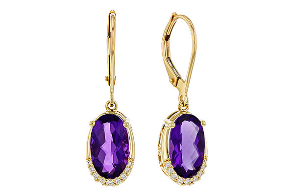 A292-80539: EARRINGS 2.70 TW AMETHYST 2.78 TGW (10x6MM OV)