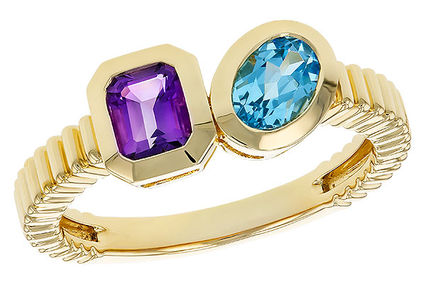 A292-81384: LDS RG .82 TW SEMI-PRECIOUS (AMY,SWISS BT)