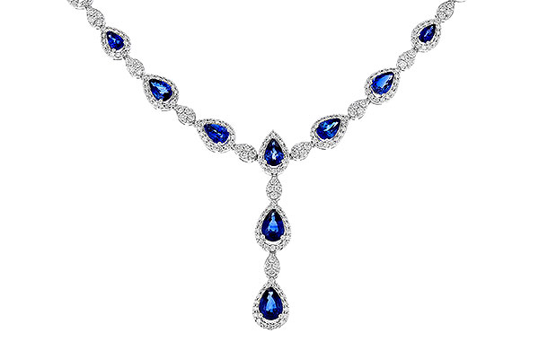 A292-81411: NECKLACE 4.82 TW SAPPHIRE 7.02 TGW (17")