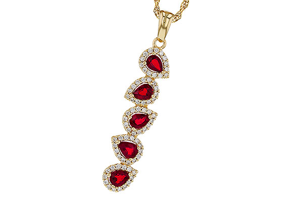 A292-81448: NECKLACE .90 TW RUBY 1.14 TGW