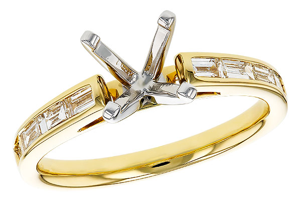 A293-64102: LDS SEMI DIA RG .38 TW BAGUETTES