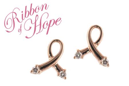 B018-26866: PINK GOLD EARRINGS .07 TW