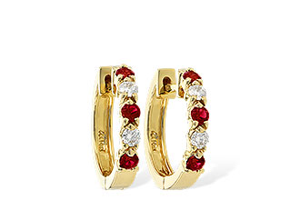 B019-12293: EARRINGS .33 RUBY .52 TGW