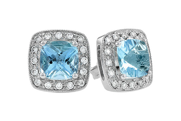 B113-68720: EARRINGS 1.55 AQUA 1.75 TGW