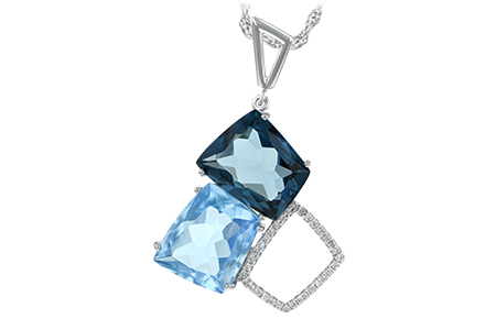 B206-43211: NECK 10.60 BLUE TOPAZ 10.73 TGW