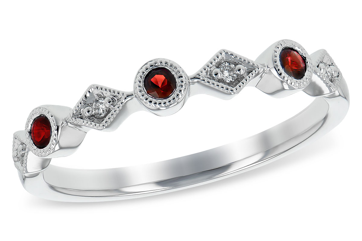 B207-27811: LDS WED RG .13 RUBY .16 TGW