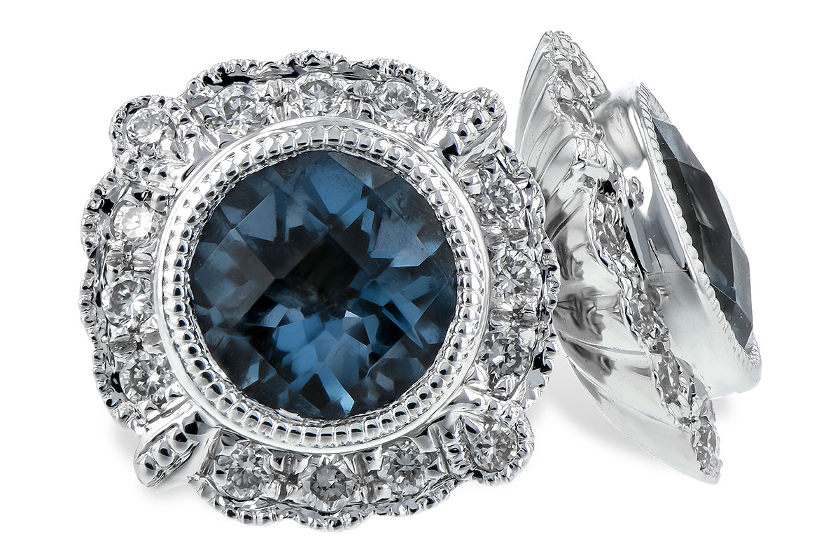 B207-29566: EARR 1.03 BLUE TOPAZ 1.17 TGW