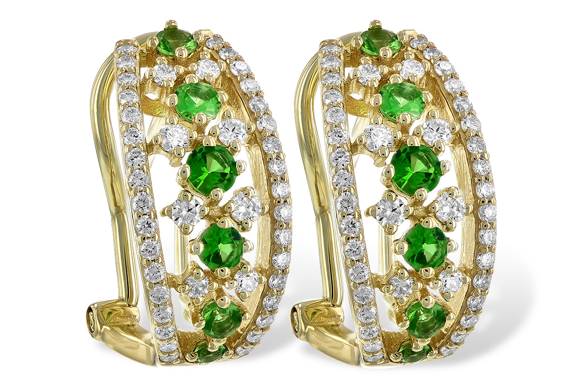 B208-18684: EARR .46 GREEN GARNET .86 TGW