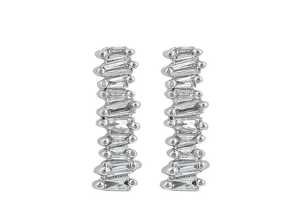 B208-22357: EARR .21 TW BAGUETTES