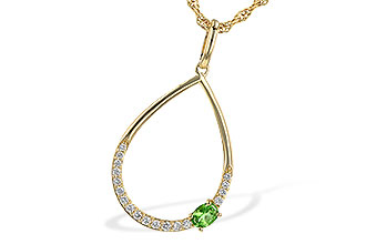 B208-25957: NECK .17 GREEN GARNET .26 TGW