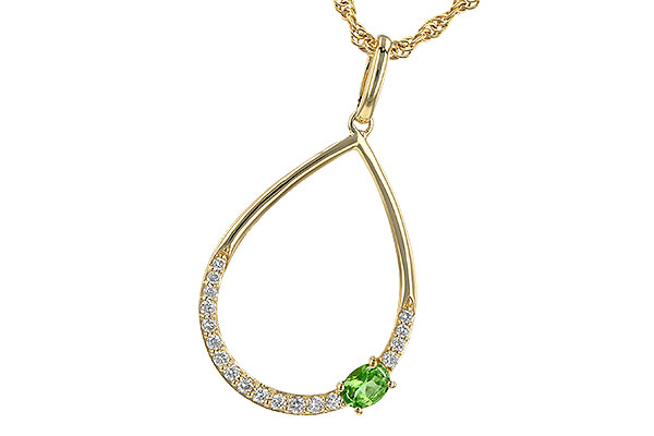 B208-25957: NECK .17 GREEN GARNET .26 TGW