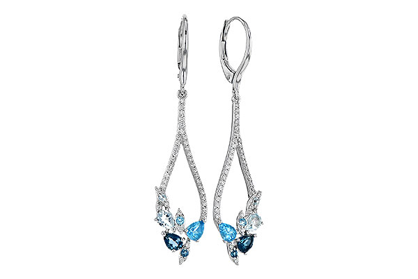 B290-95057: EARR 1.08 BLUE TOPAZ 1.35 TGW