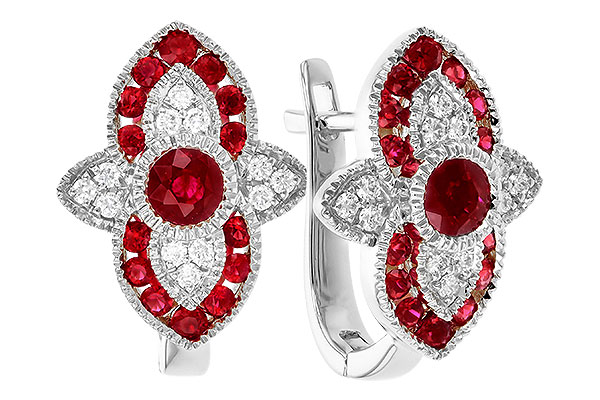 B291-82302: EARR .78 TW RUBY .90 TGW