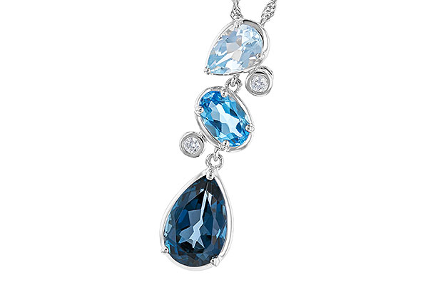 B291-85075: NECK 1.99 TW BLUE TOPAZ 2.02 TGW