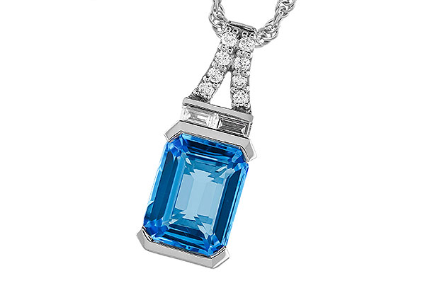 B291-88666: NECK 2.64 LONDON BLUE TOPAZ 2.80 TGW (9x7MM BT)