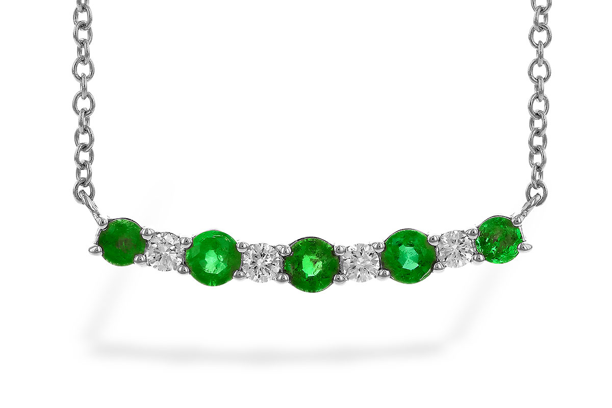 B291-89584: NECK .43 TW EMERALD .55 TGW