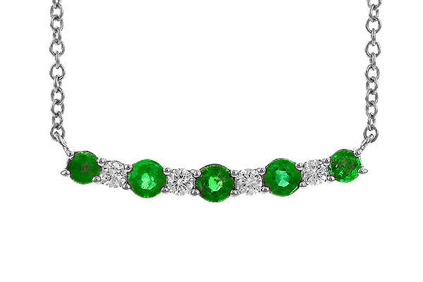 B291-89584: NECK .43 TW EMERALD .55 TGW