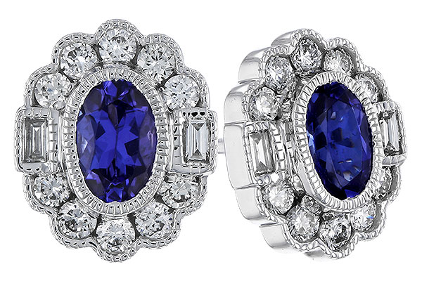 B292-74148: EARRINGS .93 TW TANZANITE 1.40 TGW