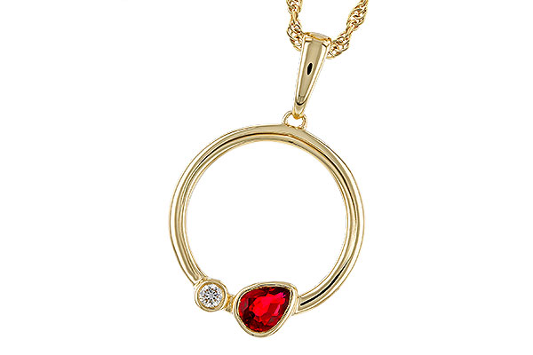 B292-75066: NECKLACE .24 RUBY .26 TGW