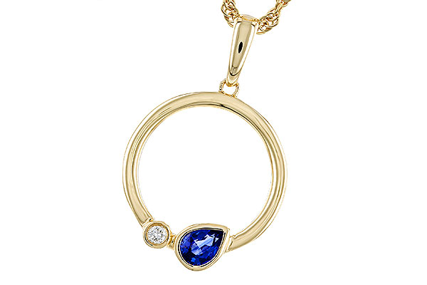 B292-75075: NECKLACE .26 SAPPHIRE .28 TGW